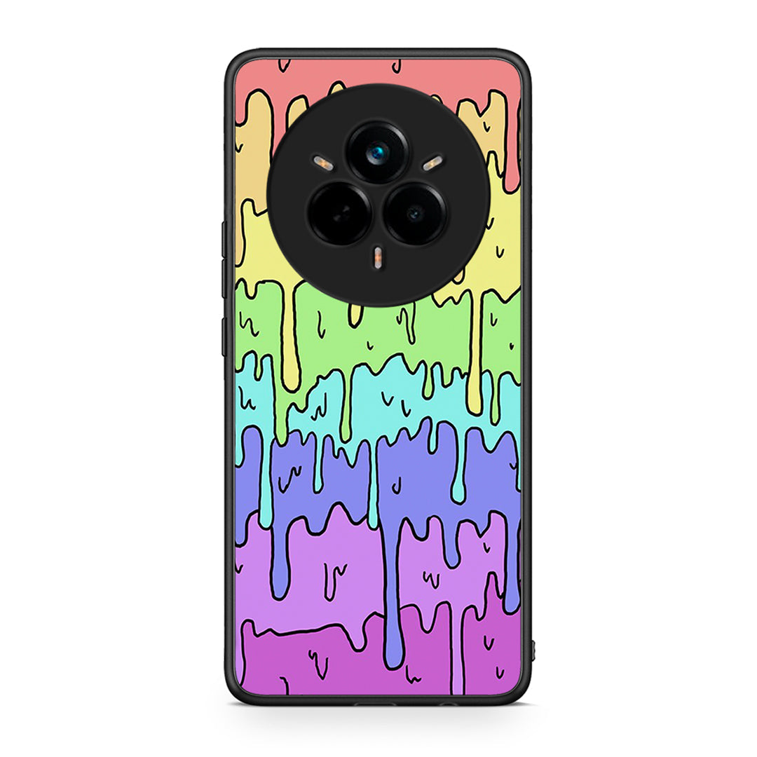 Realme 14 Pro Plus Melting Rainbow θήκη από τη Smartfits με σχέδιο στο πίσω μέρος και μαύρο περίβλημα | Smartphone case with colorful back and black bezels by Smartfits