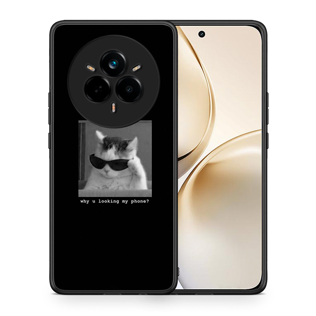Θήκη Realme 14 Pro Plus Meme Cat από τη Smartfits με σχέδιο στο πίσω μέρος και μαύρο περίβλημα | Realme 14 Pro Plus Meme Cat case with colorful back and black bezels