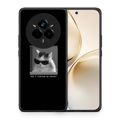 Θήκη Realme 14 Pro Plus Meme Cat από τη Smartfits με σχέδιο στο πίσω μέρος και μαύρο περίβλημα | Realme 14 Pro Plus Meme Cat case with colorful back and black bezels