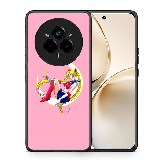 Θήκη Realme 14 Pro Plus Moon Girl από τη Smartfits με σχέδιο στο πίσω μέρος και μαύρο περίβλημα | Realme 14 Pro Plus Moon Girl case with colorful back and black bezels