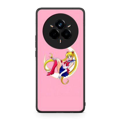 Realme 14 Pro Plus Moon Girl θήκη από τη Smartfits με σχέδιο στο πίσω μέρος και μαύρο περίβλημα | Smartphone case with colorful back and black bezels by Smartfits