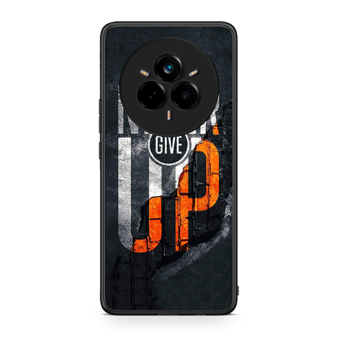 Realme 14 Pro Plus Never Give Up Θήκη Αγίου Βαλεντίνου από τη Smartfits με σχέδιο στο πίσω μέρος και μαύρο περίβλημα | Smartphone case with colorful back and black bezels by Smartfits