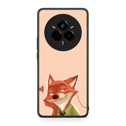 Realme 14 Pro Plus Nick Wilde And Judy Hopps Love 1 θήκη από τη Smartfits με σχέδιο στο πίσω μέρος και μαύρο περίβλημα | Smartphone case with colorful back and black bezels by Smartfits