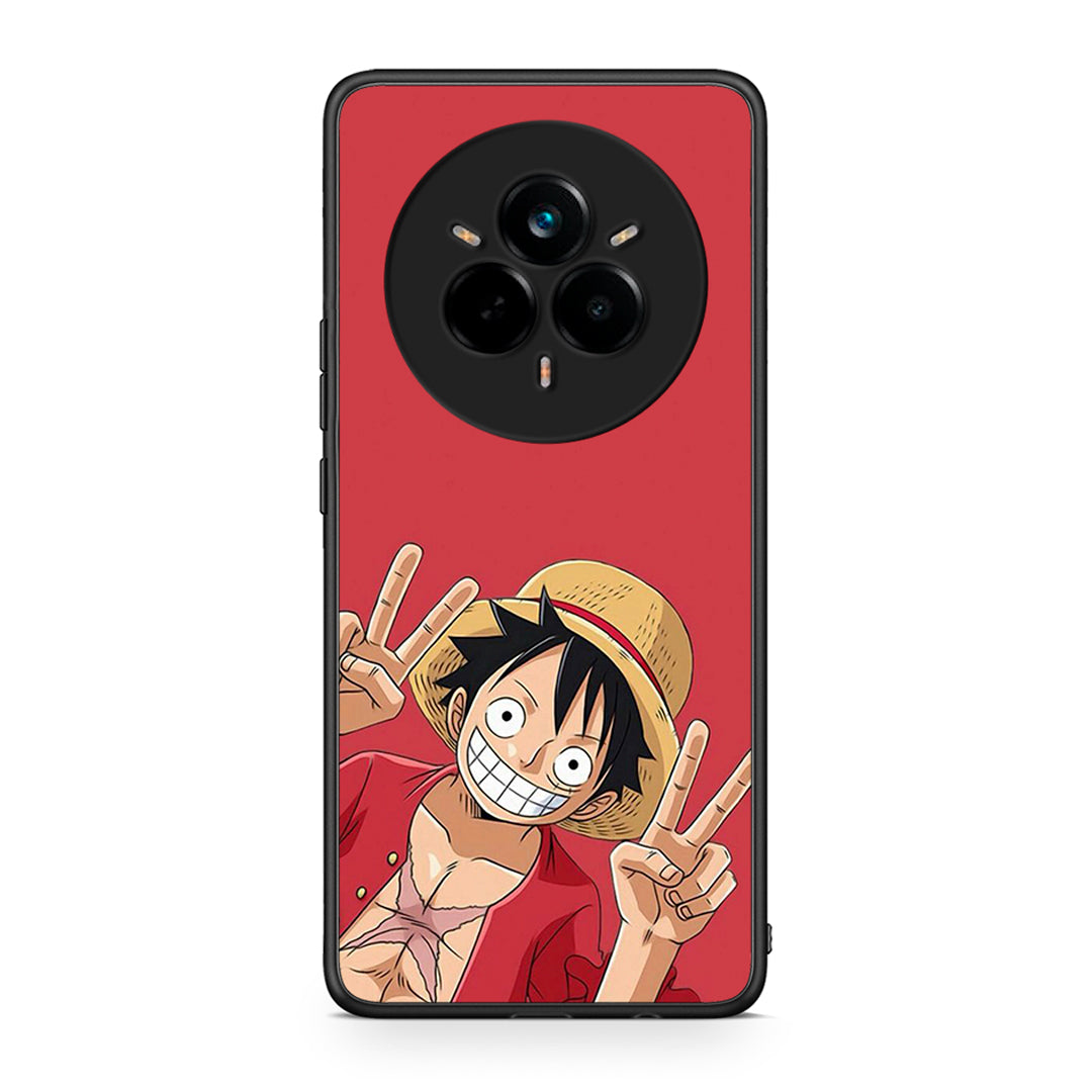 Realme 14 Pro Plus Pirate Luffy Θήκη από τη Smartfits με σχέδιο στο πίσω μέρος και μαύρο περίβλημα | Smartphone case with colorful back and black bezels by Smartfits