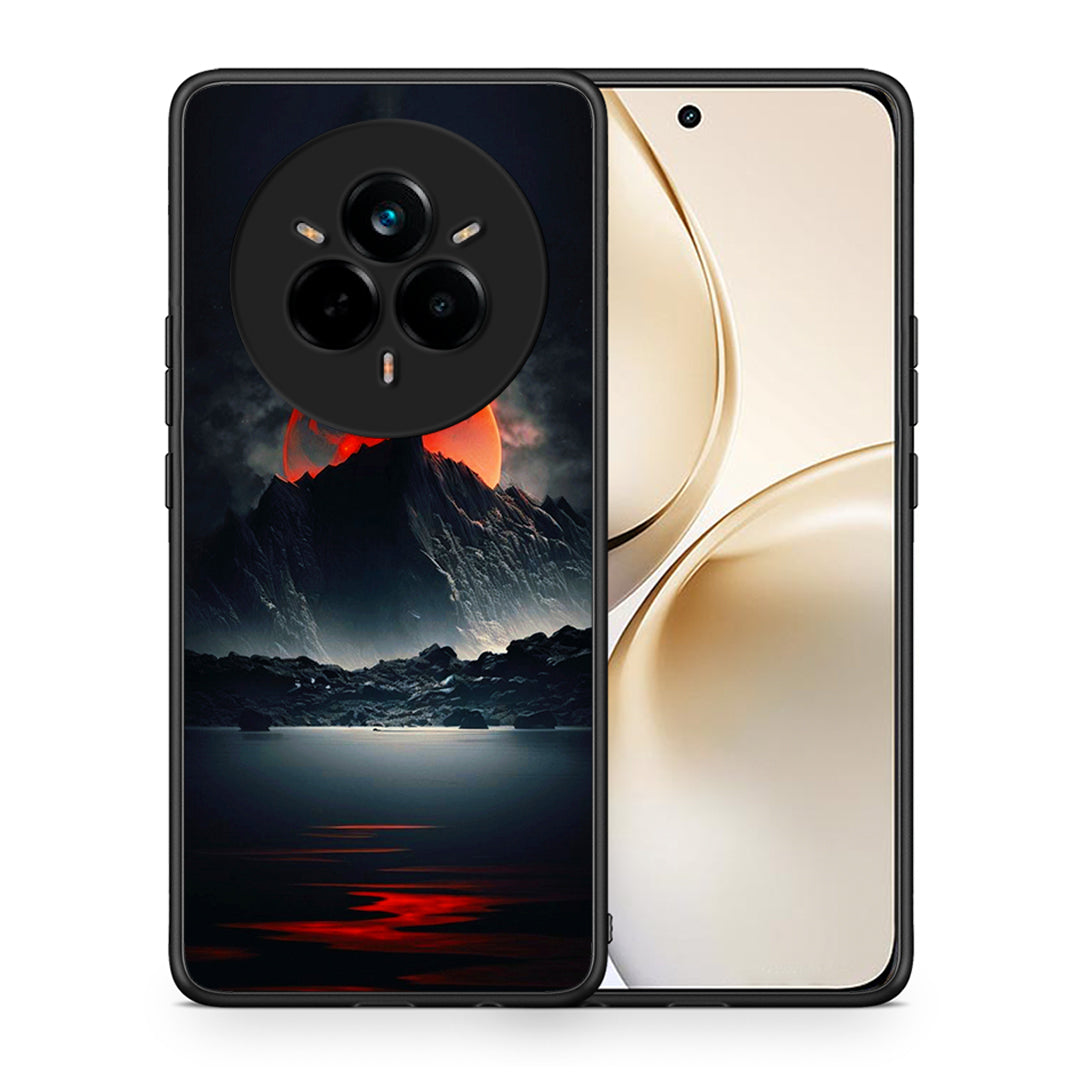 Θήκη Realme 14 Pro Plus Red Full Moon από τη Smartfits με σχέδιο στο πίσω μέρος και μαύρο περίβλημα | Realme 14 Pro Plus Red Full Moon case with colorful back and black bezels