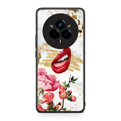 Realme 14 Pro Plus Red Lips θήκη από τη Smartfits με σχέδιο στο πίσω μέρος και μαύρο περίβλημα | Smartphone case with colorful back and black bezels by Smartfits