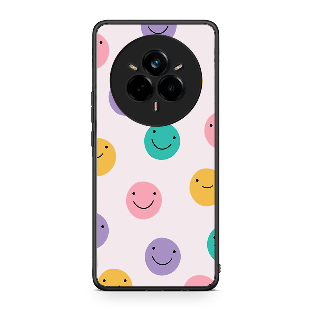 Realme 14 Pro Plus Smiley Faces θήκη από τη Smartfits με σχέδιο στο πίσω μέρος και μαύρο περίβλημα | Smartphone case with colorful back and black bezels by Smartfits