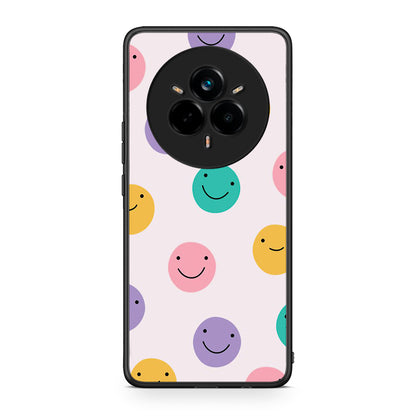 Realme 14 Pro Plus Smiley Faces θήκη από τη Smartfits με σχέδιο στο πίσω μέρος και μαύρο περίβλημα | Smartphone case with colorful back and black bezels by Smartfits