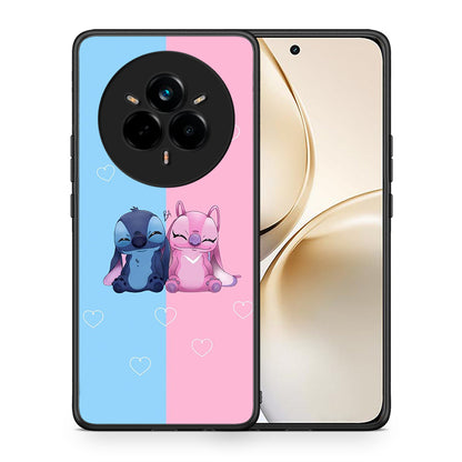 Θήκη Realme 14 Pro Plus Stitch And Angel από τη Smartfits με σχέδιο στο πίσω μέρος και μαύρο περίβλημα | Realme 14 Pro Plus Stitch And Angel case with colorful back and black bezels