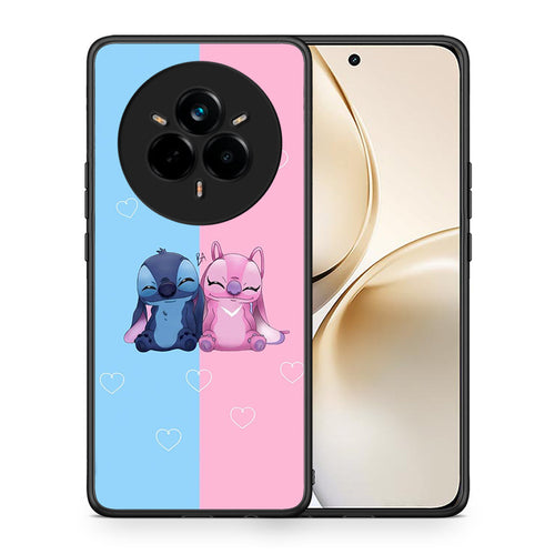 Θήκη Realme 14 Pro Plus Stitch And Angel από τη Smartfits με σχέδιο στο πίσω μέρος και μαύρο περίβλημα | Realme 14 Pro Plus Stitch And Angel case with colorful back and black bezels