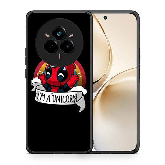Θήκη Realme 14 Pro Plus Unicorn Deadpool από τη Smartfits με σχέδιο στο πίσω μέρος και μαύρο περίβλημα | Realme 14 Pro Plus Unicorn Deadpool case with colorful back and black bezels