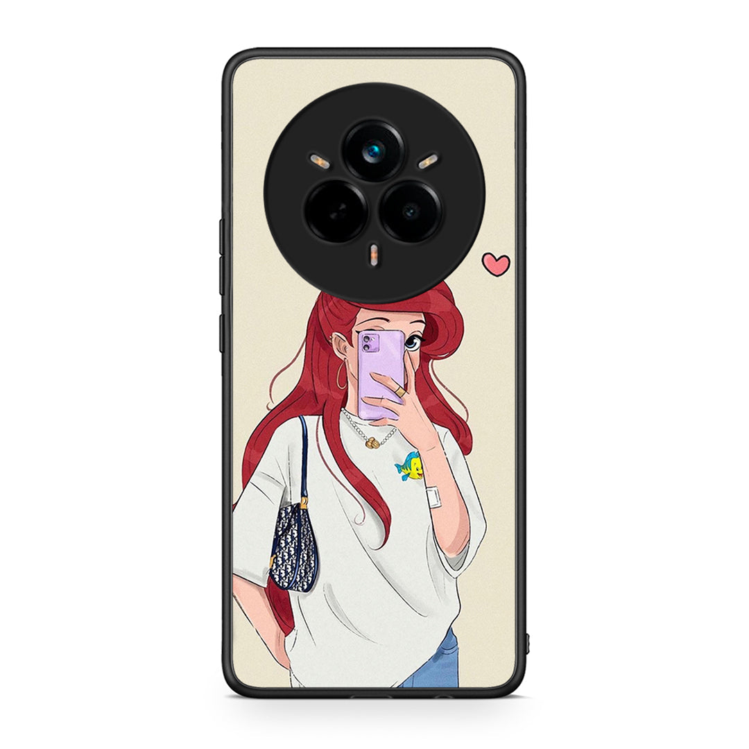 Realme 14 Pro Plus Walking Mermaid Θήκη από τη Smartfits με σχέδιο στο πίσω μέρος και μαύρο περίβλημα | Smartphone case with colorful back and black bezels by Smartfits