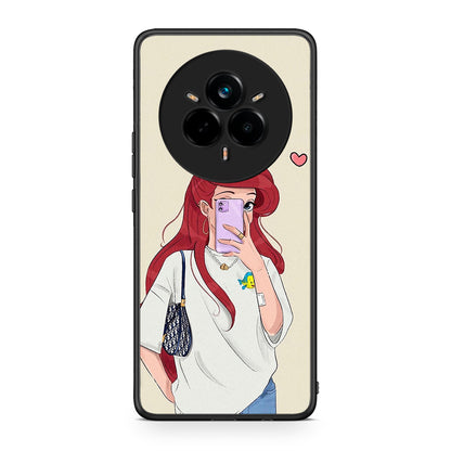 Realme 14 Pro Plus Walking Mermaid Θήκη από τη Smartfits με σχέδιο στο πίσω μέρος και μαύρο περίβλημα | Smartphone case with colorful back and black bezels by Smartfits