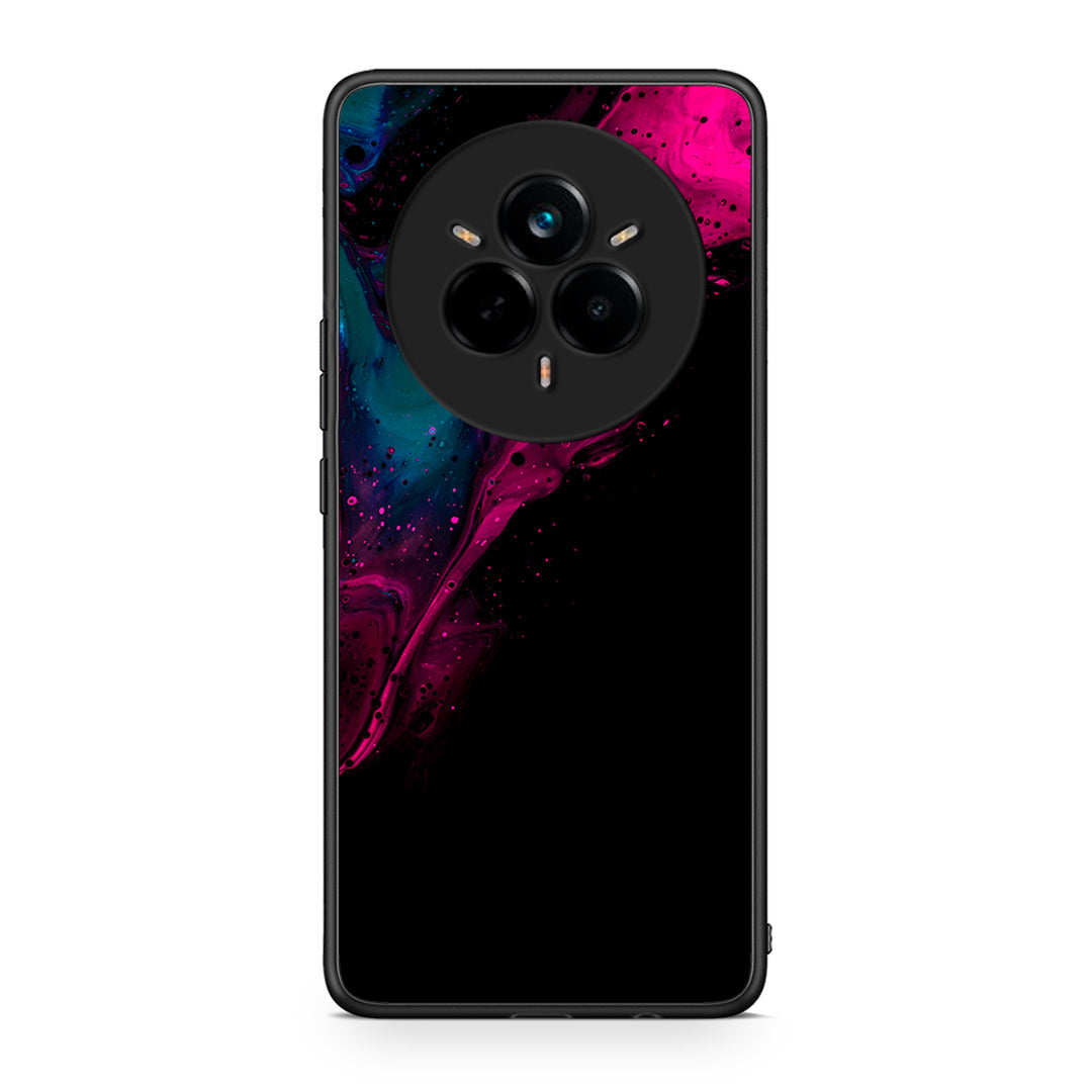 4 - Realme 14 Pro Plus Pink Black Watercolor case, cover, bumper