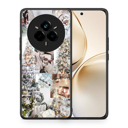 Θήκη Realme 14 Pro Plus White Christmas από τη Smartfits με σχέδιο στο πίσω μέρος και μαύρο περίβλημα | Realme 14 Pro Plus White Christmas case with colorful back and black bezels