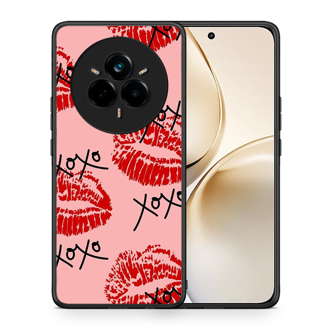 Θήκη Realme 14 Pro Plus XOXO Lips από τη Smartfits με σχέδιο στο πίσω μέρος και μαύρο περίβλημα | Realme 14 Pro Plus XOXO Lips case with colorful back and black bezels