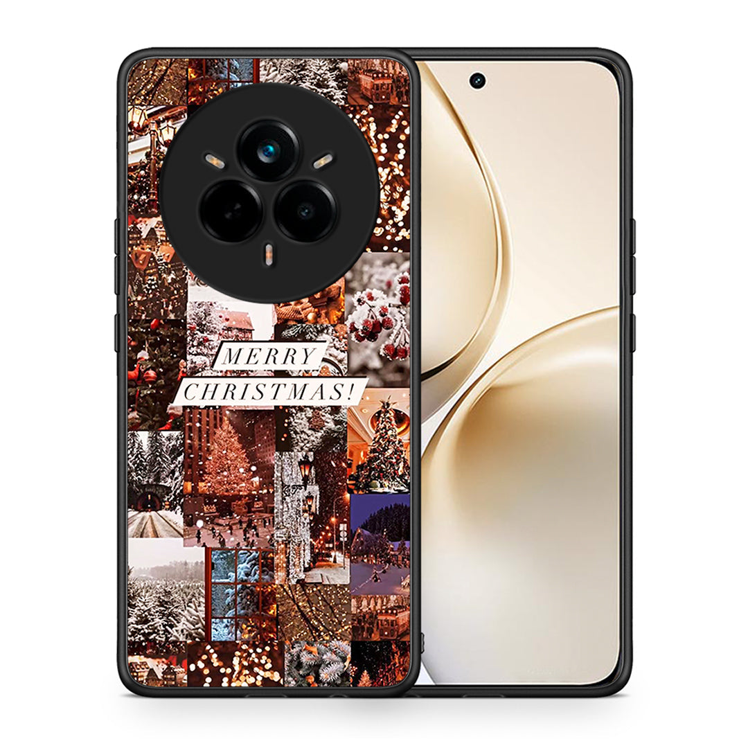 Θήκη Realme 14 Pro Plus Xmas Collage από τη Smartfits με σχέδιο στο πίσω μέρος και μαύρο περίβλημα | Realme 14 Pro Plus Xmas Collage case with colorful back and black bezels