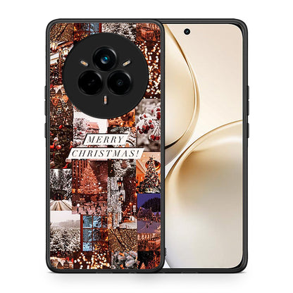 Θήκη Realme 14 Pro Plus Xmas Collage από τη Smartfits με σχέδιο στο πίσω μέρος και μαύρο περίβλημα | Realme 14 Pro Plus Xmas Collage case with colorful back and black bezels