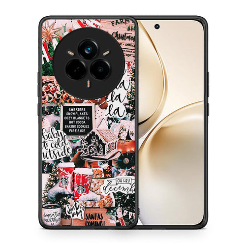 Θήκη Realme 14 Pro Plus Xmas Habbits από τη Smartfits με σχέδιο στο πίσω μέρος και μαύρο περίβλημα | Realme 14 Pro Plus Xmas Habbits case with colorful back and black bezels