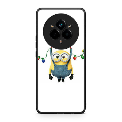 Realme 14 Pro Plus Xmas Minion Lights θήκη από τη Smartfits με σχέδιο στο πίσω μέρος και μαύρο περίβλημα | Smartphone case with colorful back and black bezels by Smartfits