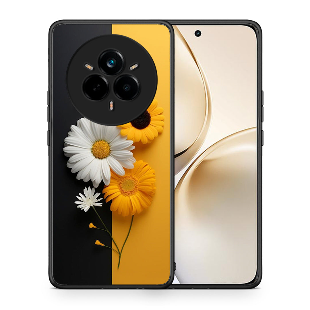 Θήκη Realme 14 Pro Plus Yellow Daisies από τη Smartfits με σχέδιο στο πίσω μέρος και μαύρο περίβλημα | Realme 14 Pro Plus Yellow Daisies case with colorful back and black bezels