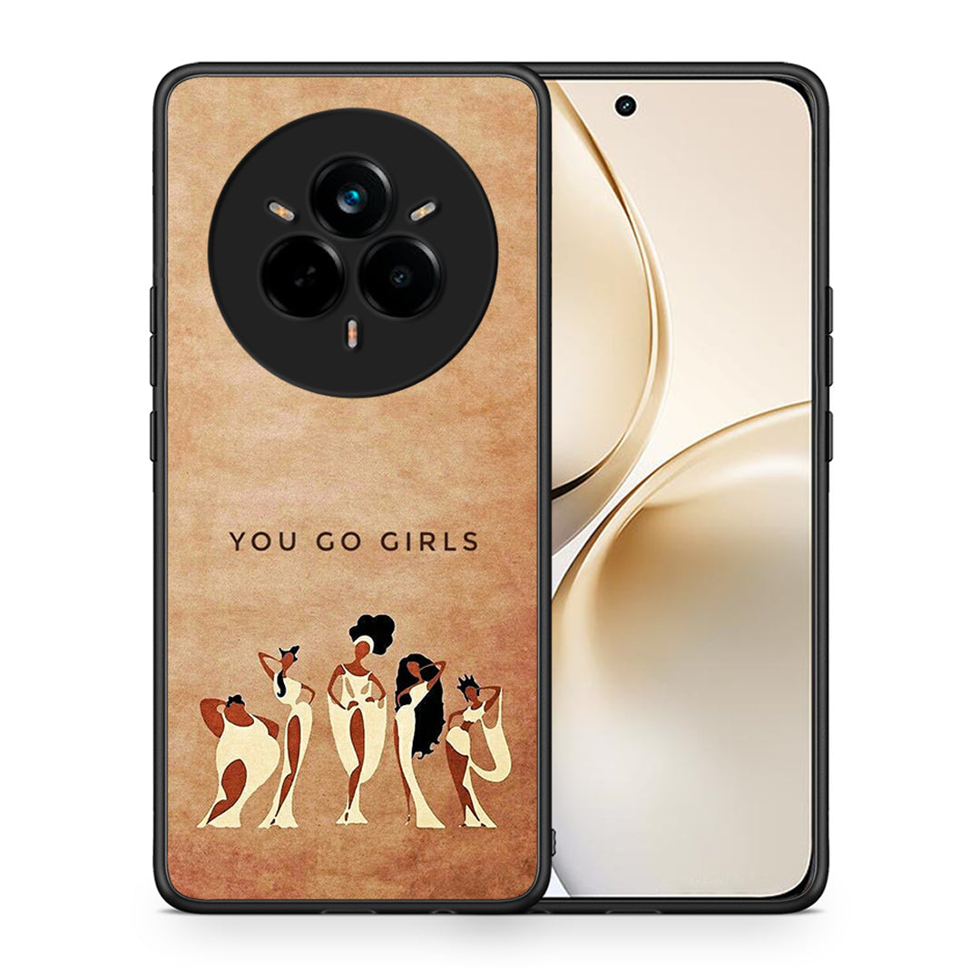 Θήκη Realme 14 Pro Plus You Go Girl από τη Smartfits με σχέδιο στο πίσω μέρος και μαύρο περίβλημα | Realme 14 Pro Plus You Go Girl case with colorful back and black bezels