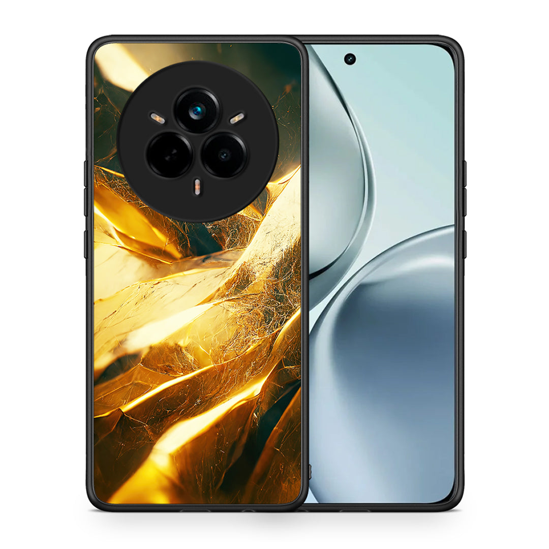 Θήκη Realme 14 Pro Real Gold από τη Smartfits με σχέδιο στο πίσω μέρος και μαύρο περίβλημα | Realme 14 Pro Real Gold case with colorful back and black bezels