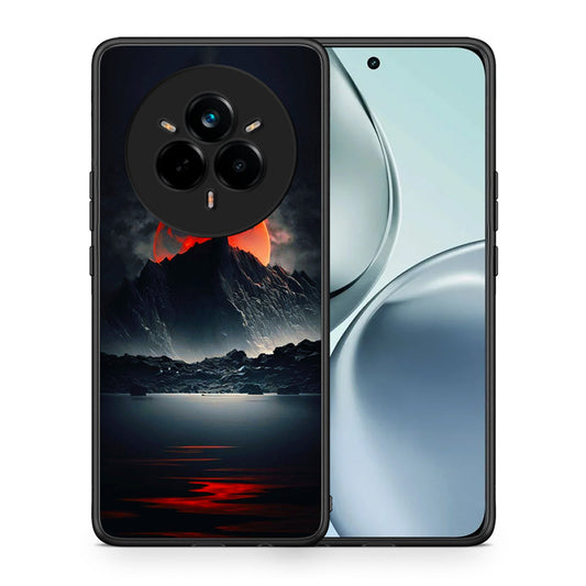 Θήκη Realme 14 Pro Red Full Moon από τη Smartfits με σχέδιο στο πίσω μέρος και μαύρο περίβλημα | Realme 14 Pro Red Full Moon case with colorful back and black bezels