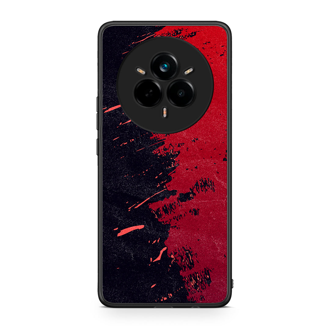 Realme 14 Pro Red Paint Θήκη Αγίου Βαλεντίνου από τη Smartfits με σχέδιο στο πίσω μέρος και μαύρο περίβλημα | Smartphone case with colorful back and black bezels by Smartfits