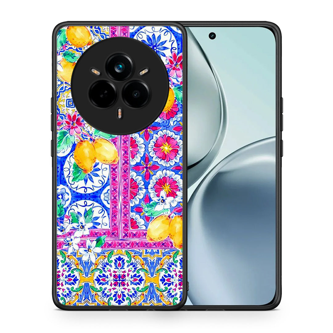 Θήκη Realme 14 Pro Retro Spring από τη Smartfits με σχέδιο στο πίσω μέρος και μαύρο περίβλημα | Realme 14 Pro Retro Spring case with colorful back and black bezels