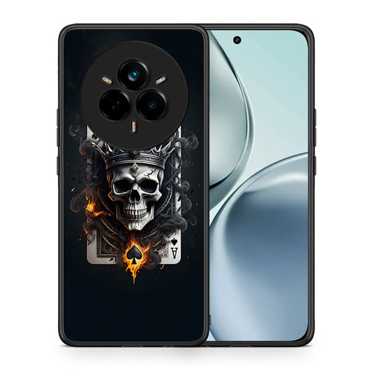 Θήκη Realme 14 Pro Skull King Ace από τη Smartfits με σχέδιο στο πίσω μέρος και μαύρο περίβλημα | Realme 14 Pro Skull King Ace case with colorful back and black bezels