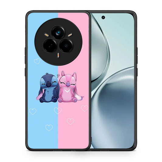 Θήκη Realme 14 Pro Stitch And Angel από τη Smartfits με σχέδιο στο πίσω μέρος και μαύρο περίβλημα | Realme 14 Pro Stitch And Angel case with colorful back and black bezels
