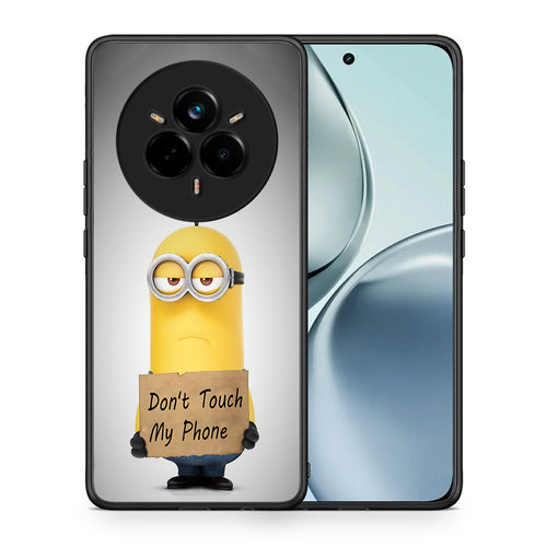 Θήκη Realme 14 Pro Minion Text από τη Smartfits με σχέδιο στο πίσω μέρος και μαύρο περίβλημα | Realme 14 Pro Minion Text case with colorful back and black bezels