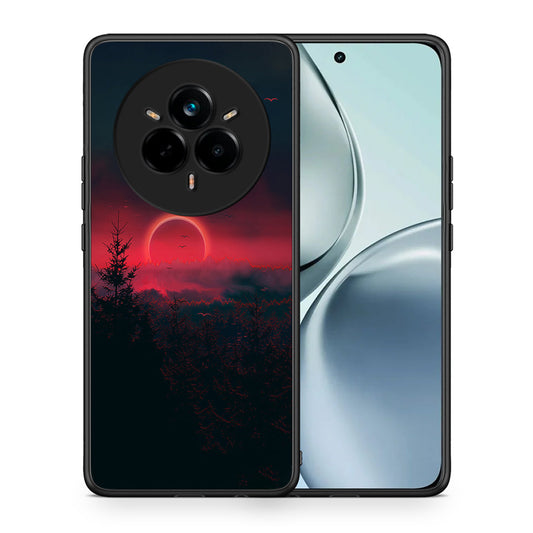 Θήκη Realme 14 Pro Sunset Tropic από τη Smartfits με σχέδιο στο πίσω μέρος και μαύρο περίβλημα | Realme 14 Pro Sunset Tropic case with colorful back and black bezels