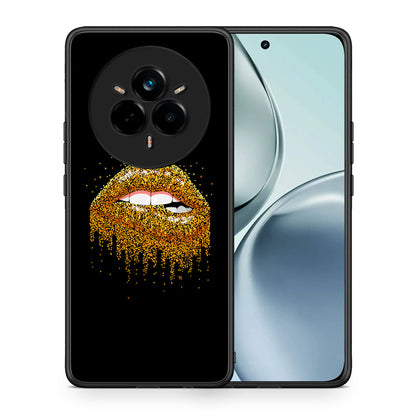 Θήκη Realme 14 Pro Golden Valentine από τη Smartfits με σχέδιο στο πίσω μέρος και μαύρο περίβλημα | Realme 14 Pro Golden Valentine case with colorful back and black bezels