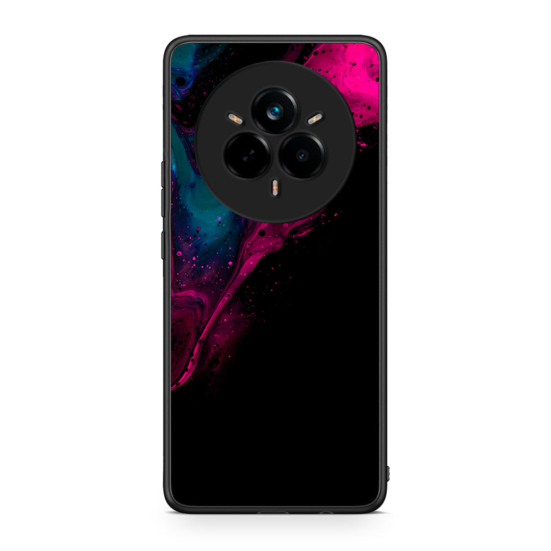 4 - Realme 14 Pro Pink Black Watercolor case, cover, bumper
