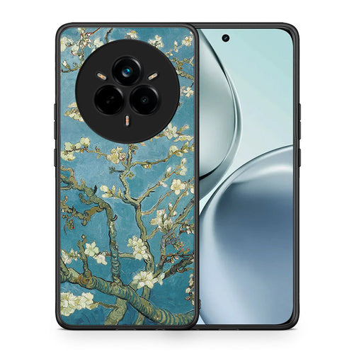 Θήκη Realme 14 Pro White Blossoms από τη Smartfits με σχέδιο στο πίσω μέρος και μαύρο περίβλημα | Realme 14 Pro White Blossoms case with colorful back and black bezels