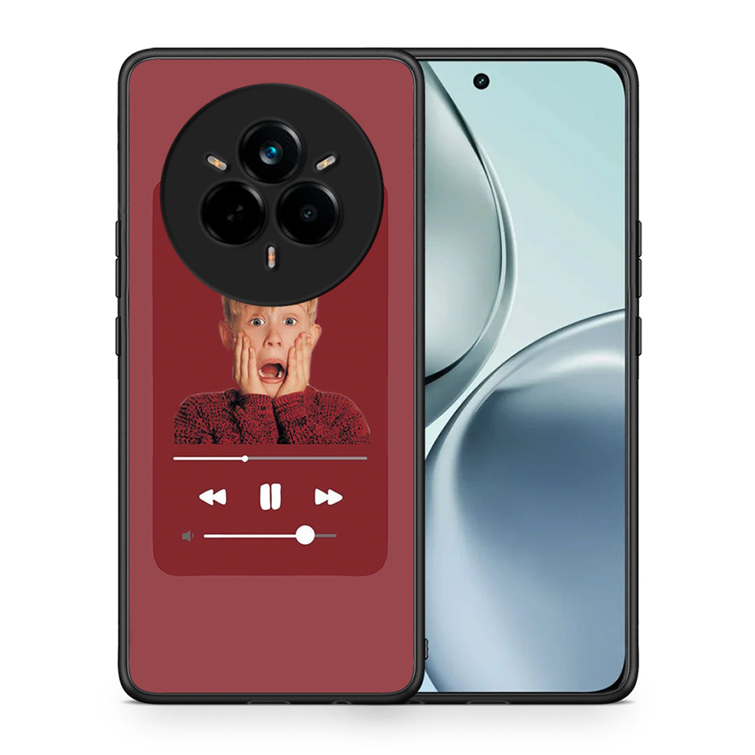 Θήκη Realme 14 Pro Xmas Alone Music από τη Smartfits με σχέδιο στο πίσω μέρος και μαύρο περίβλημα | Realme 14 Pro Xmas Alone Music case with colorful back and black bezels