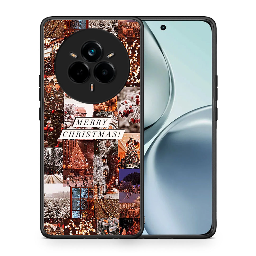 Θήκη Realme 14 Pro Xmas Collage από τη Smartfits με σχέδιο στο πίσω μέρος και μαύρο περίβλημα | Realme 14 Pro Xmas Collage case with colorful back and black bezels