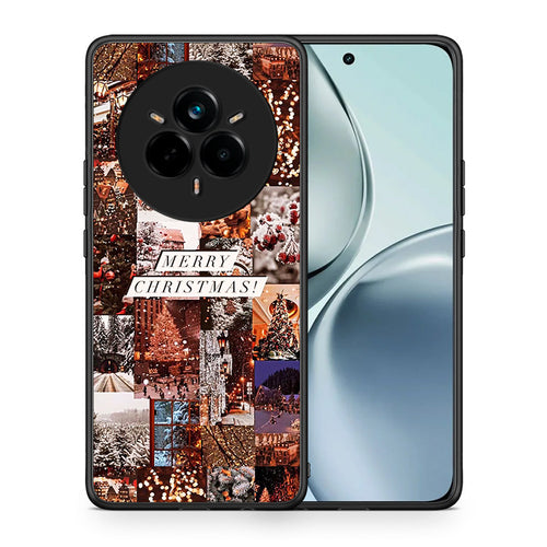 Θήκη Realme 14 Pro Xmas Collage από τη Smartfits με σχέδιο στο πίσω μέρος και μαύρο περίβλημα | Realme 14 Pro Xmas Collage case with colorful back and black bezels
