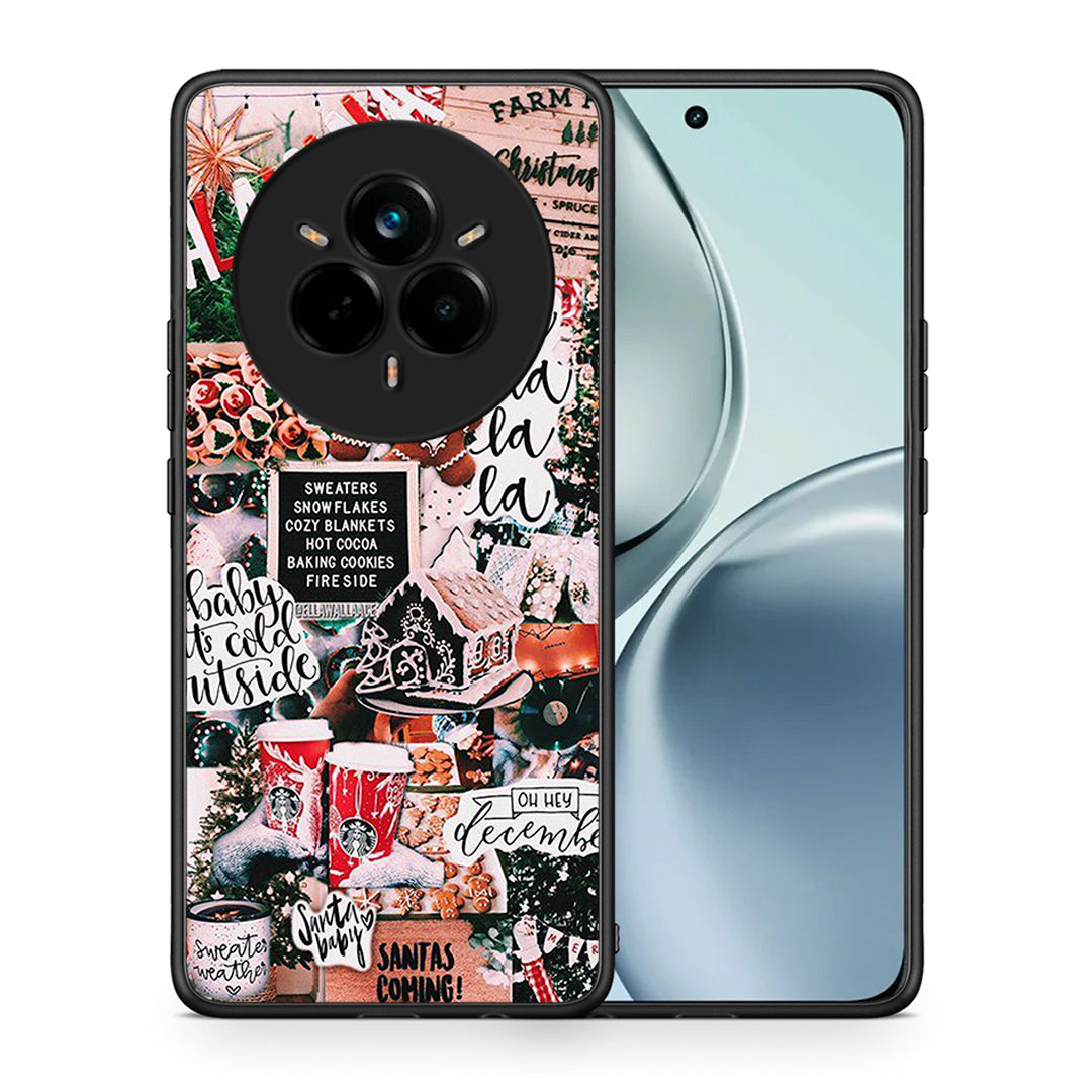 Θήκη Realme 14 Pro Xmas Habbits από τη Smartfits με σχέδιο στο πίσω μέρος και μαύρο περίβλημα | Realme 14 Pro Xmas Habbits case with colorful back and black bezels