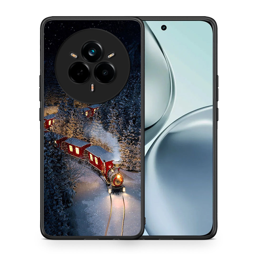 Θήκη Realme 14 Pro Xmas Train από τη Smartfits με σχέδιο στο πίσω μέρος και μαύρο περίβλημα | Realme 14 Pro Xmas Train case with colorful back and black bezels