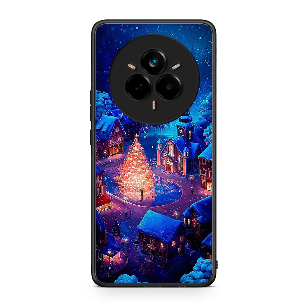 Realme 14 Pro Xmas Village θήκη από τη Smartfits με σχέδιο στο πίσω μέρος και μαύρο περίβλημα | Smartphone case with colorful back and black bezels by Smartfits
