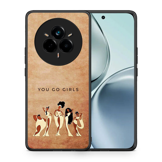 Θήκη Realme 14 Pro You Go Girl από τη Smartfits με σχέδιο στο πίσω μέρος και μαύρο περίβλημα | Realme 14 Pro You Go Girl case with colorful back and black bezels