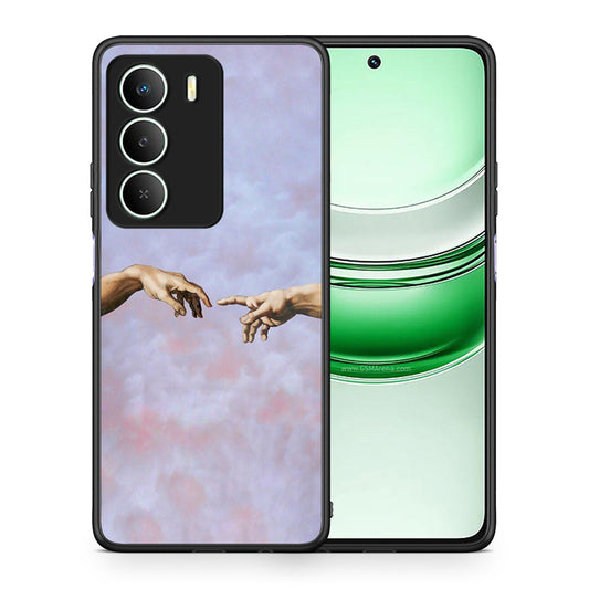 Θήκη Realme 14X Adam Hand από τη Smartfits με σχέδιο στο πίσω μέρος και μαύρο περίβλημα | Realme 14X Adam Hand case with colorful back and black bezels