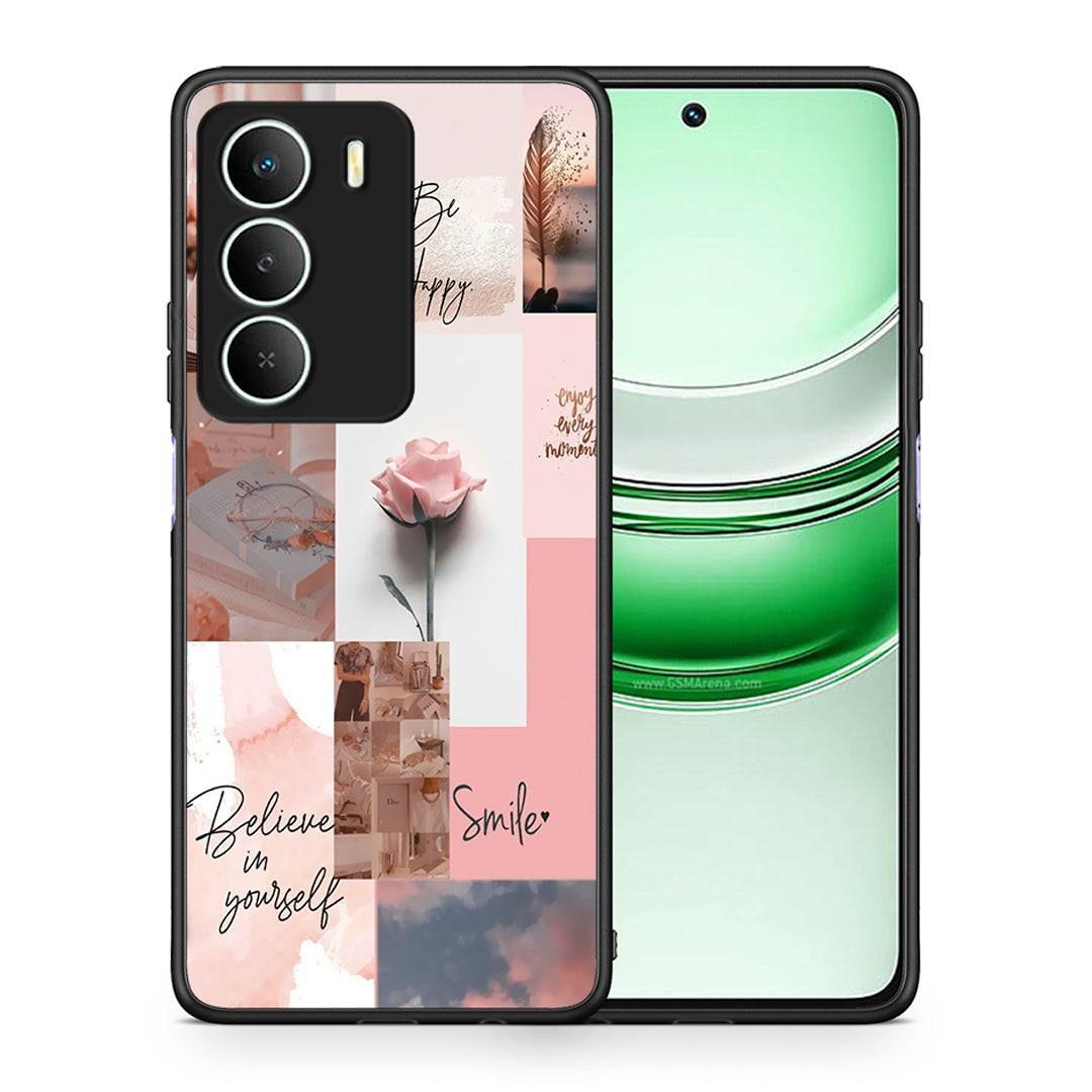 Θήκη Realme 14X Aesthetic Collage από τη Smartfits με σχέδιο στο πίσω μέρος και μαύρο περίβλημα | Realme 14X Aesthetic Collage case with colorful back and black bezels