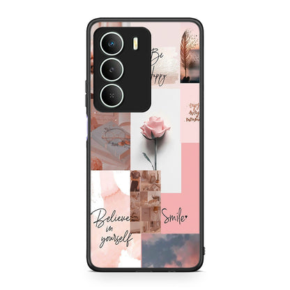 Realme 14X Aesthetic Collage θήκη από τη Smartfits με σχέδιο στο πίσω μέρος και μαύρο περίβλημα | Smartphone case with colorful back and black bezels by Smartfits