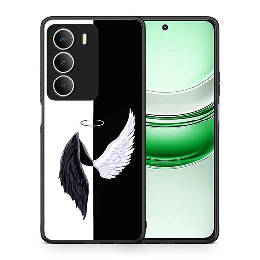 Θήκη Realme 14X Angels Demons από τη Smartfits με σχέδιο στο πίσω μέρος και μαύρο περίβλημα | Realme 14X Angels Demons case with colorful back and black bezels