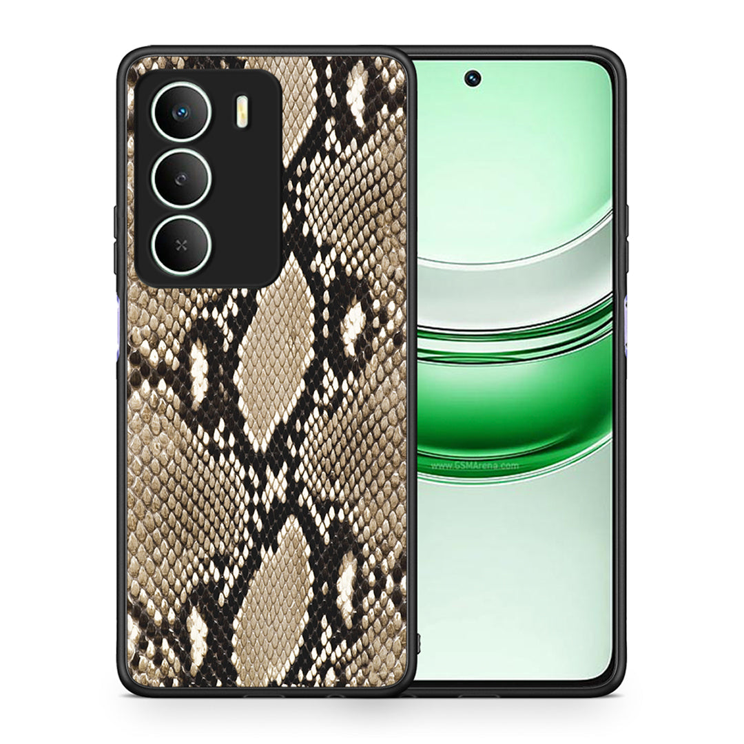 Θήκη Realme 14X Fashion Snake Animal από τη Smartfits με σχέδιο στο πίσω μέρος και μαύρο περίβλημα | Realme 14X Fashion Snake Animal case with colorful back and black bezels