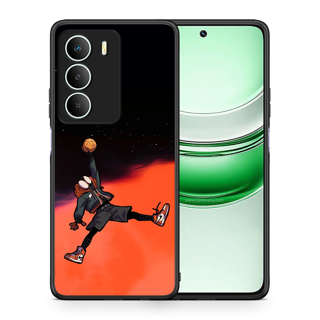 Θήκη Realme 14X Basketball Hero από τη Smartfits με σχέδιο στο πίσω μέρος και μαύρο περίβλημα | Realme 14X Basketball Hero case with colorful back and black bezels